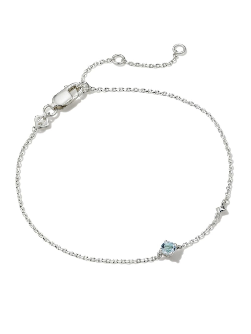 Kendra Scott Maisie Sterling Silver/March Delicate Chain Bracelet (NWT)